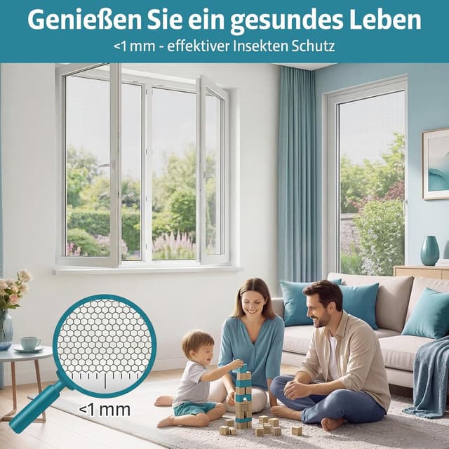 Detalle 2 de YANGTE Fliegengitter Fenster 130x150