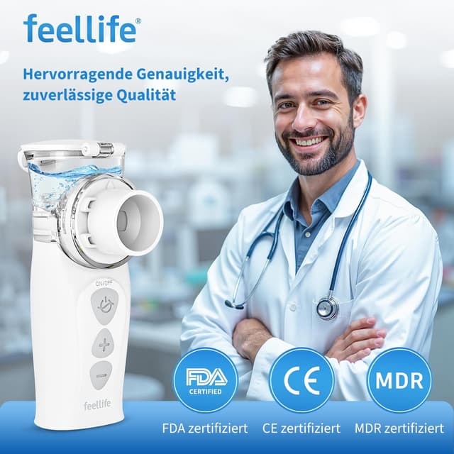 Detalle de FEELLIFE Inhalationsgerät für Erwachsene 3 µm