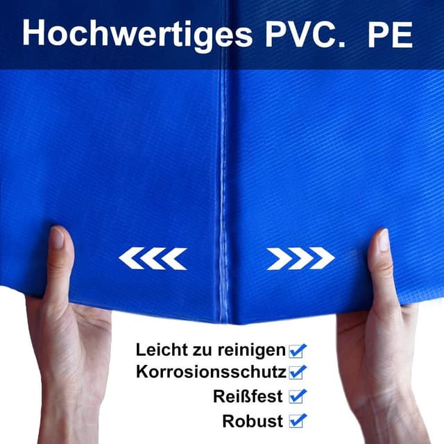 Detalle 2 de UISEBRT Trampolin-Randabdeckung für Ø 244/305/366 cm – UV-beständig, reißfestes Randschutz-Polster (blau)