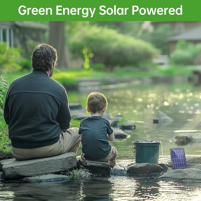 Thumbnail 6 de Biling Pond Solar Powered Aerator (2.5W) – 3 modes solar air pump for outdoor ponds, tanks and hydroponics