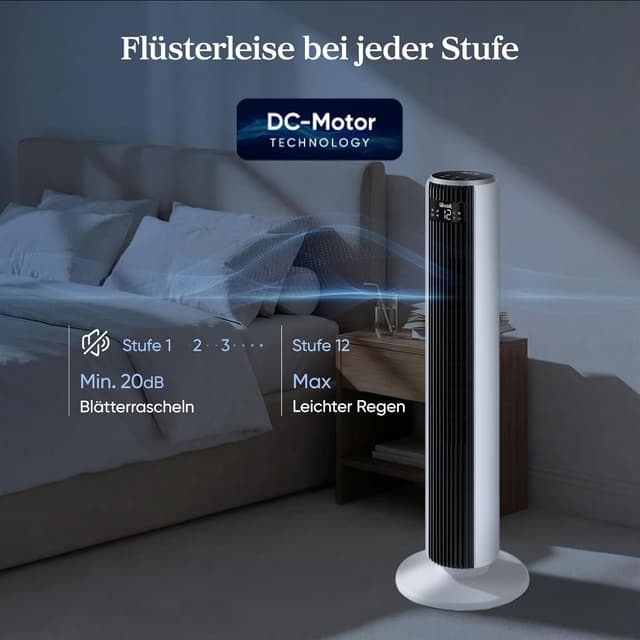 Detalle de LEVOIT Turmventilator mit 92 cm Höhe