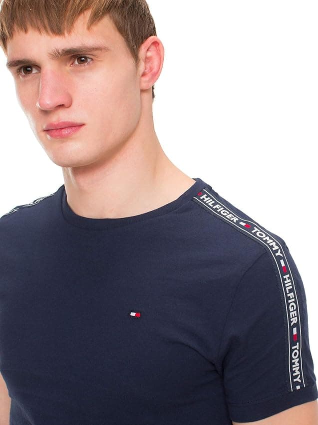 Detalle de Tommy Hilfiger camiseta hombre azul talla M