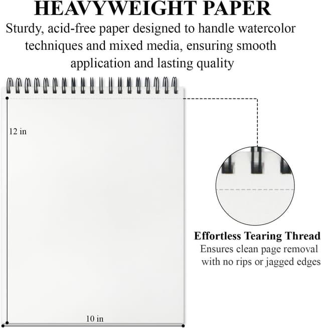 Thumbnail 1 de Watercolor Sketchbook 10"x12" 140lb 32 Sheets