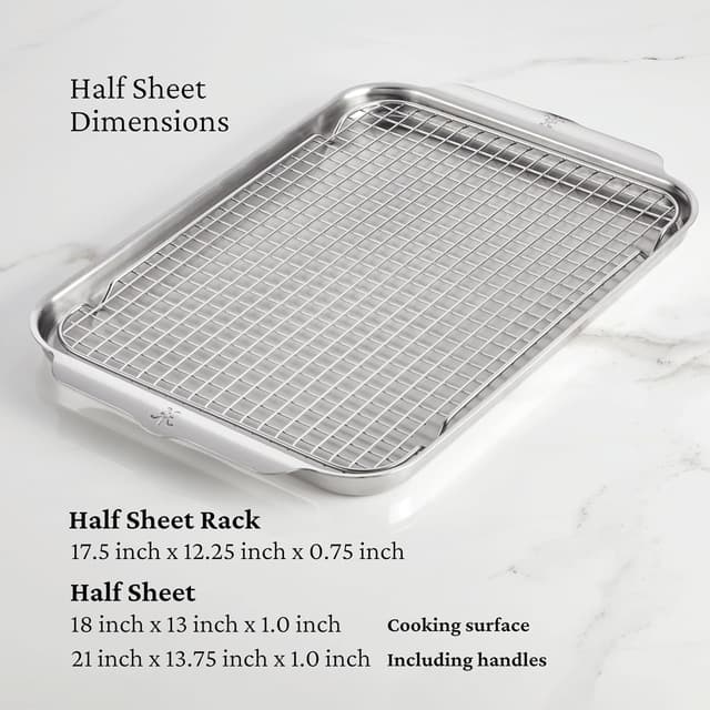 Detalle de Hestan Provisions OvenBond 5-Piece Tri-ply Stainless Steel Ovenware Baking Sheet Set