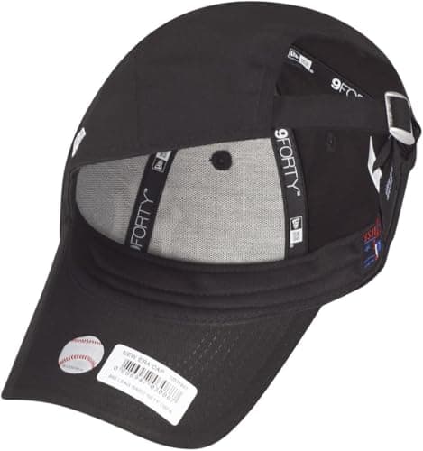 Detalle de New Era 9FORTY Yankees de algodón (hombre) en negro, talla única