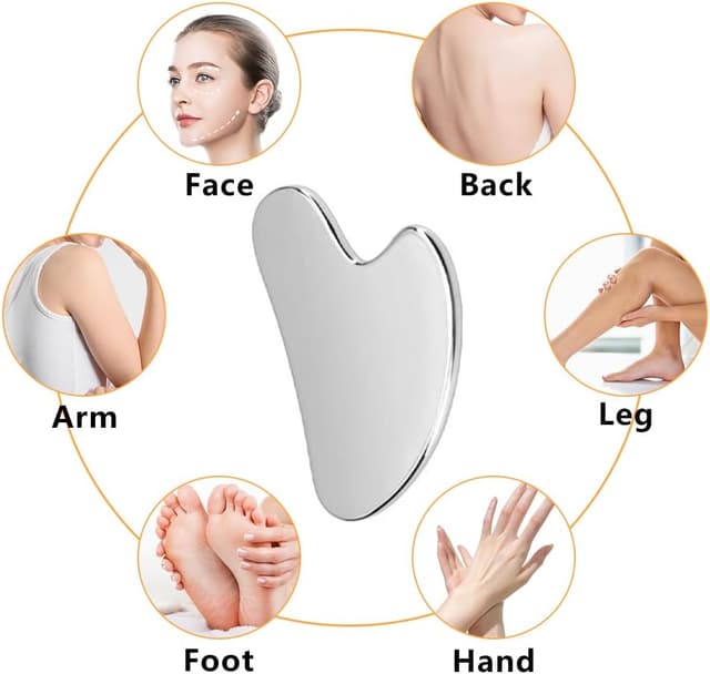 Detalle 2 de BRTNUP Lymphatic Drainage Brush & Gua Sha for Face (chin & jawline sculpting)