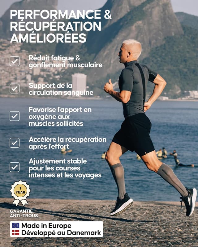 Thumbnail 2 de DANISH ENDURANCE Chaussettes Compression 21-26 mmHg