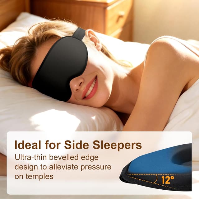 Detalle de Gritin blackout sleep mask 3D zero pressure