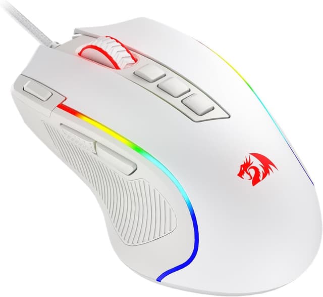 Detalle de Redragon M612 Predator RGB wired gaming mouse with 8000 DPI, 11 programmable buttons and Rapid Fire
