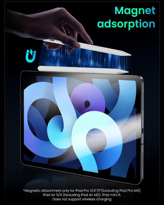 Thumbnail 6 de Pencil for iPad 2018–2025 stylus with 15-minute fast charging, palm rejection & tilt sensitivity