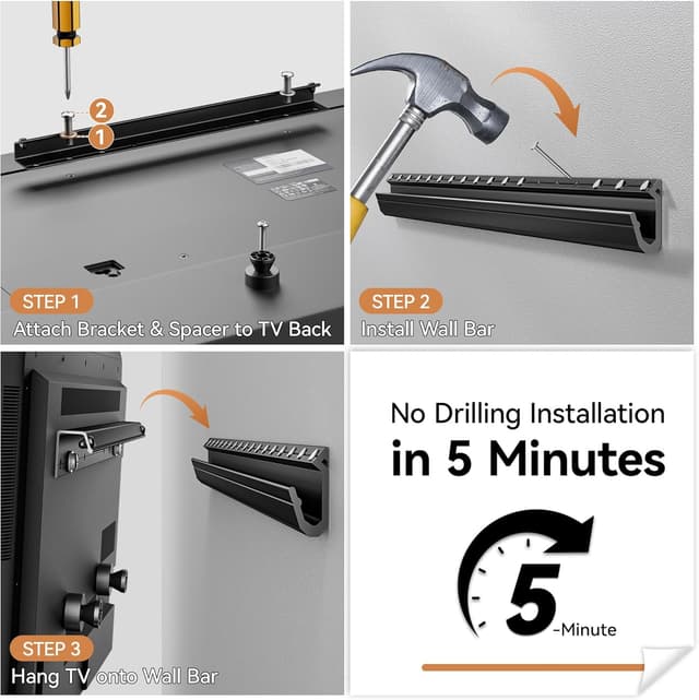 Detalle de TV wall mount for plasterboard TVs