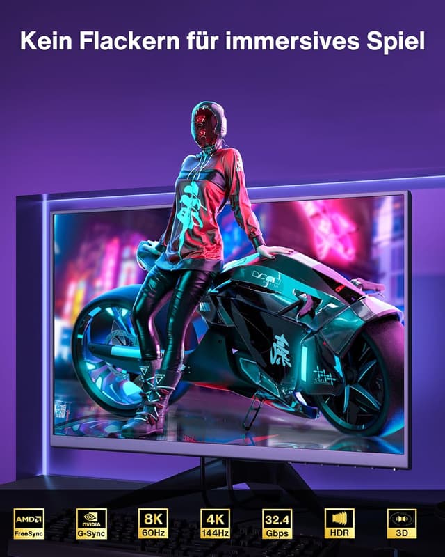 Detalle de IVANKY 8K DisplayPort Kabel 2 m