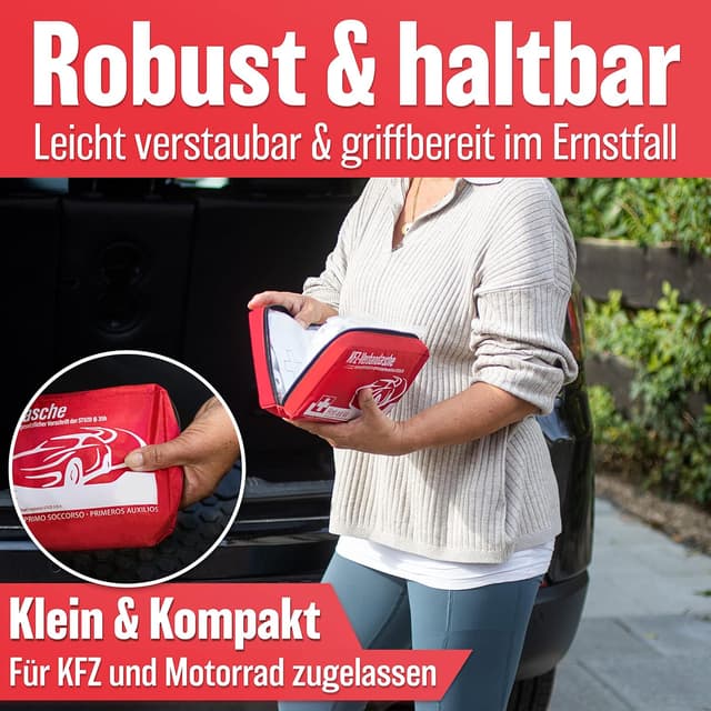 Detalle de HELDENWERK KFZ Verbandstasche DIN 13164:2022 Erste Hilfe Set 🚑