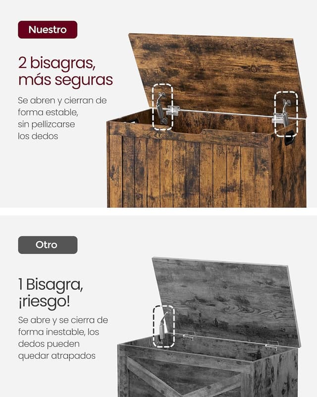 Thumbnail 5 de VASAGLE LHS011T01 Baúl banco almacenamiento 40×76×48 cm