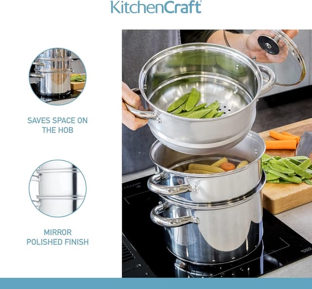 Thumbnail 5 de KitchenCraft cuiseur vapeur 22 cm