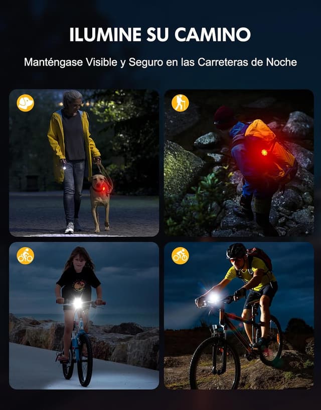 Thumbnail 6 de Babacom Luces Bicicleta Delantera y Trasera