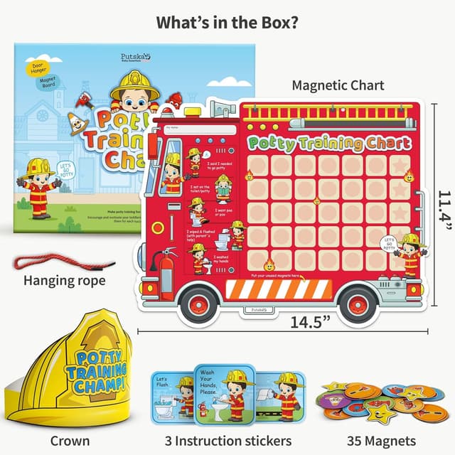 Detalle 2 de Potty training chart with 35 stickers