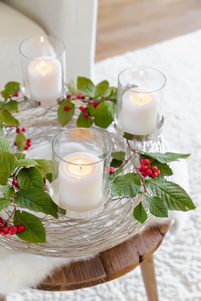 Detalle de EDZARD lot de 3 photophores Cornelius réutilisables (5 cm, Ø 6 cm) résistants jusqu’à 90 °C