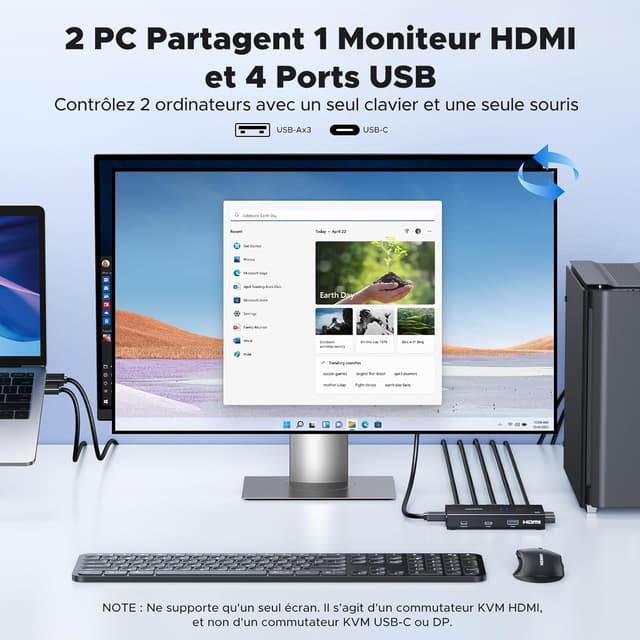 Thumbnail 2 de UGREEN Commutateur KVM 4K 60Hz