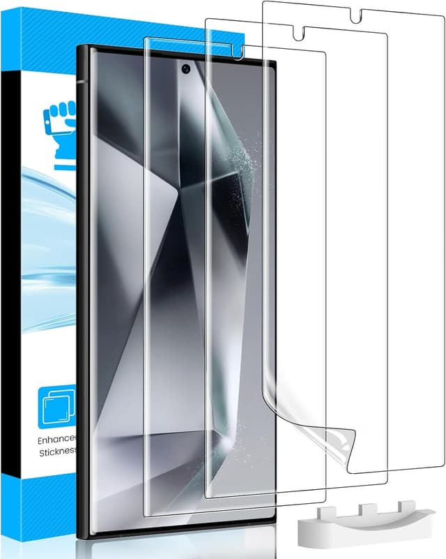 Detalle de LYWHL 3-Pack Screen Protector for Samsung Galaxy S24 Ultra (TPU Hydrogel Film)