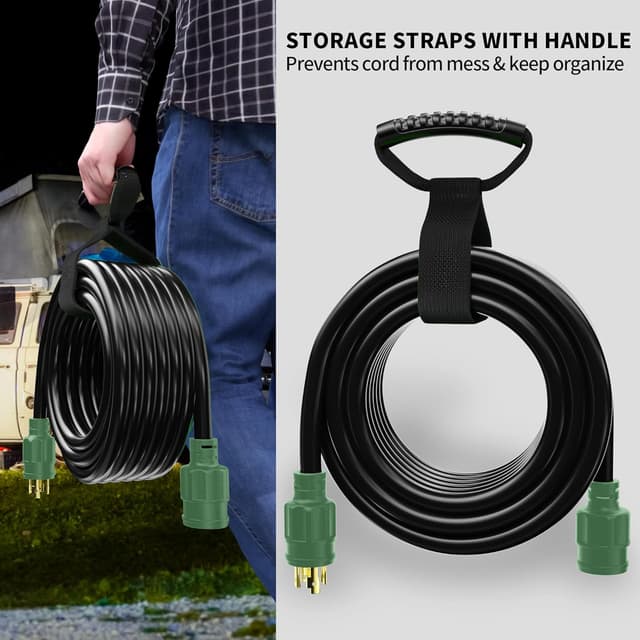 Thumbnail 4 de POWGRN 20 ft 30 Amp Generator Extension Cord