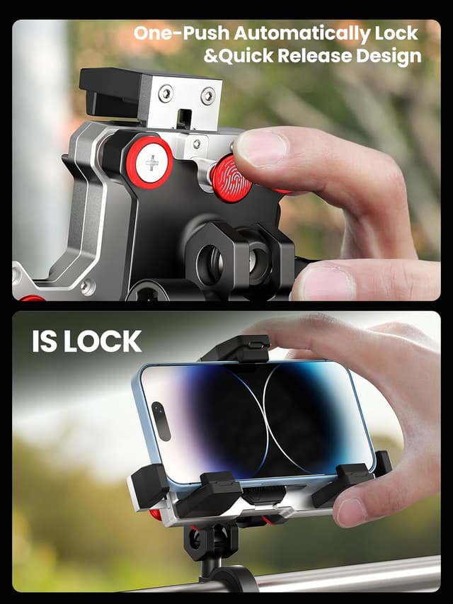 Thumbnail 5 de Tounee Support de téléphone Moto métal 5,5–7 pouces