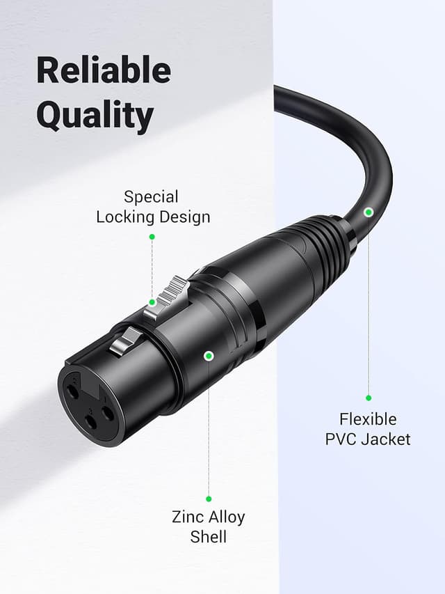 Thumbnail 4 de UGREEN XLR Cable 2 m, XLR microphone lead