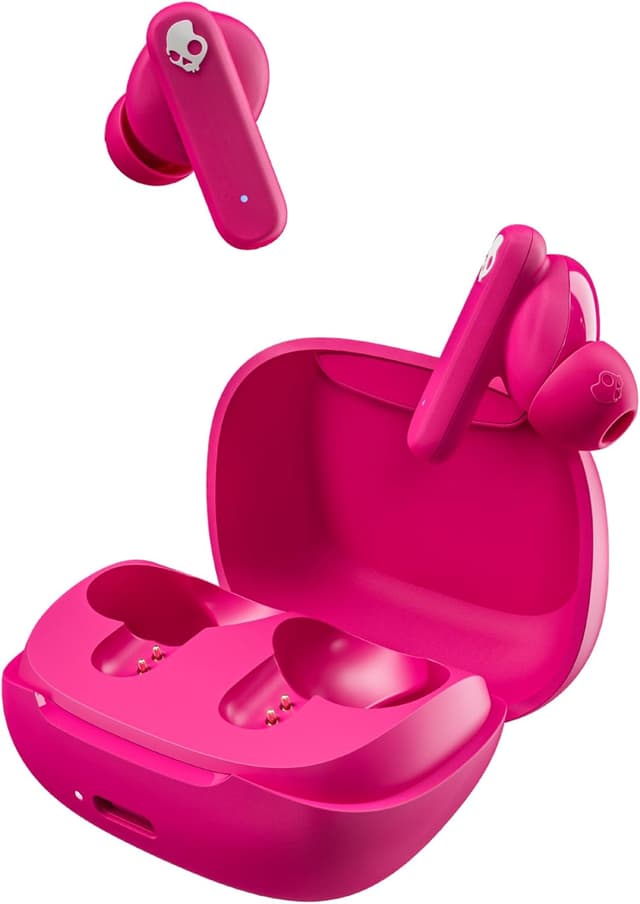 Detalle de Skullcandy Smokin’ Buds Wireless Ohrhörer mit Bluetooth, IPX4 & bis zu 20 Stunden Akkulaufzeit (Rosa)