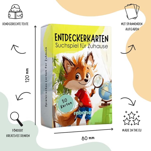 Thumbnail 4 de 50 Entdeckerkarten für Kinder – Schatzsuche Spiel 🎲