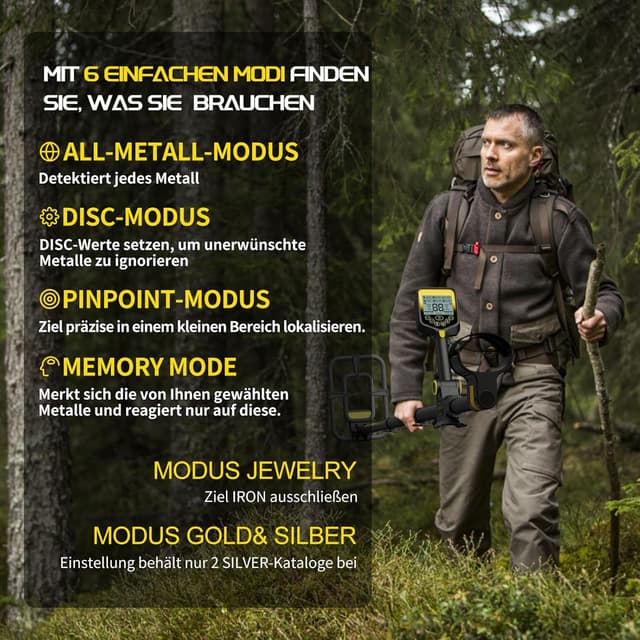 Detalle de LOLARAN Metalldetektor Profi Gold Finder 1.35 kg