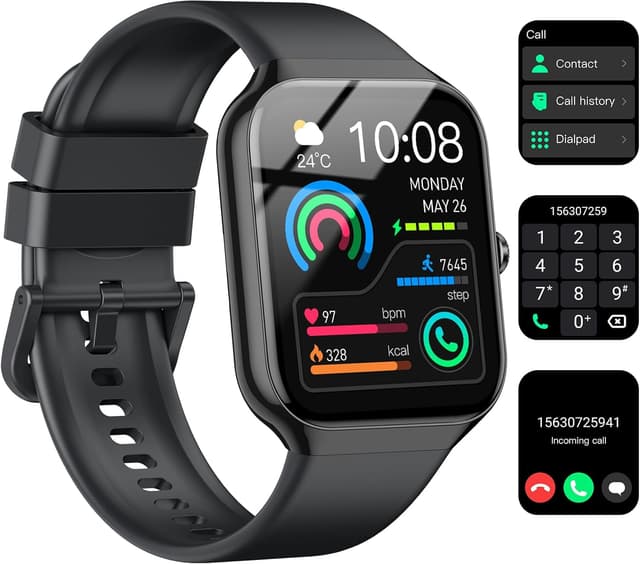 Detalle de Jugeman Smartwatch 1,96" con chiamate Bluetooth 5.3, cardiofrequenzimetro, 113+ sport e IP68