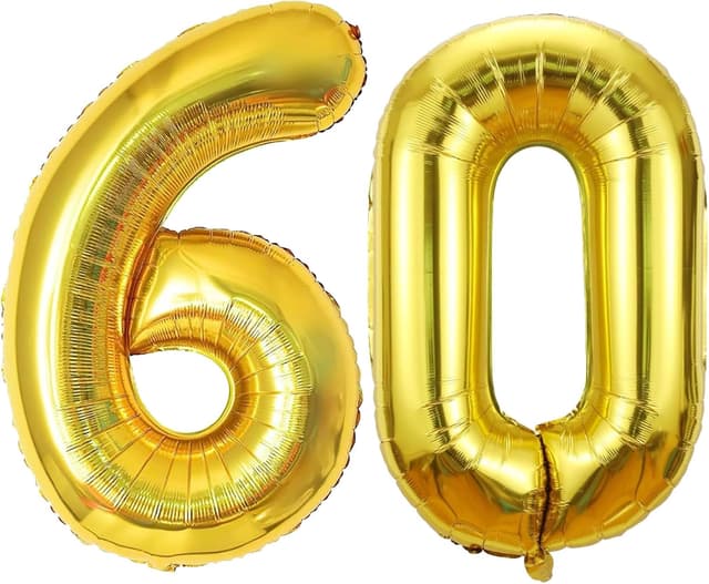 Detalle de LAC Ballon 60 Ans doré Décoration