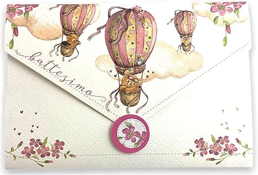 Imagen de Tarjeta de felicitación para bautizo de niña 🌸 LINA OFFICINE GRAFICHE CREATIVE en OfertitasTOP