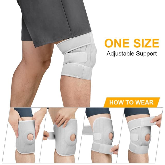 Detalle 2 de ACWOO Genouillère de sport avec stabilisateurs latéraux et coussinets en caoutchouc rotulien