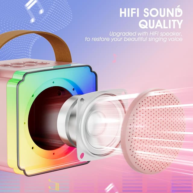 Thumbnail 1 de Lavliy Mini Karaoke Machine 2 mics for kids 🎤