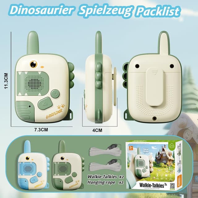 Detalle 2 de Walkie Talkie Kinder Dinosaurier ab 3 Jahren