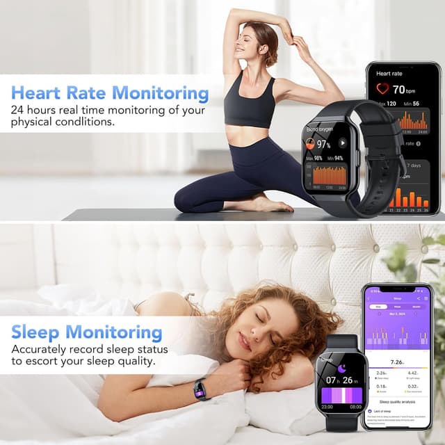 Thumbnail 4 de QCOQ Smart Watch 1.96" HD fitness tracker