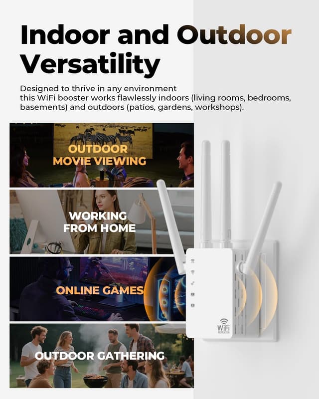Thumbnail 6 de 1.2Gbps Dual-Band WiFi Extender (EasyMesh Compatible) with Ethernet Port — up to 12,880 sq. ft. coverage