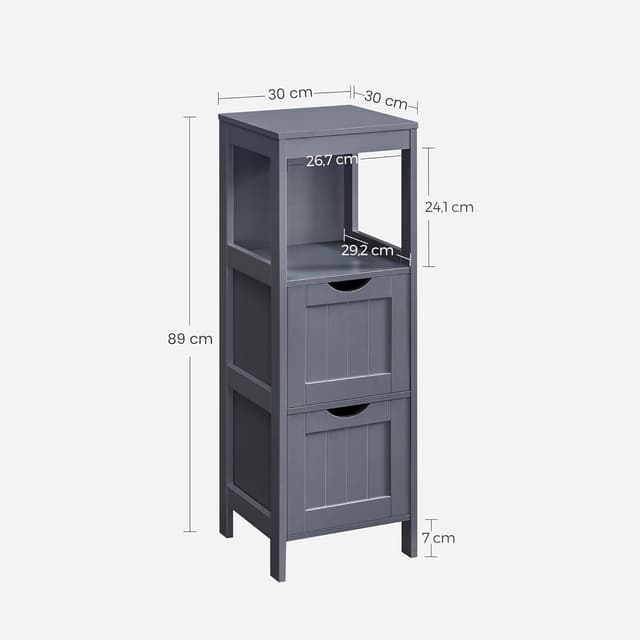 Detalle de VASAGLE BBC042G01 mueble baño 30x30x89 cm