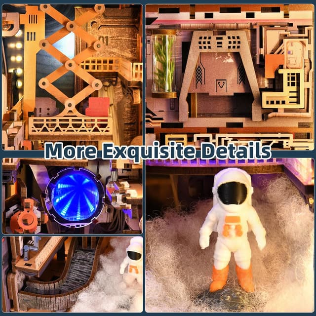 Detalle 2 de MiniCity Book Nook Kit DIY Miniatur-Buchstütze aus Holzpuzzle (Aerospace Foundry)