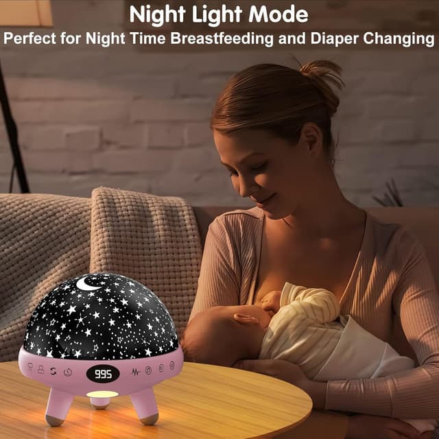 Detalle de YACHANCE Baby Night Light Star Projector with White Noise & Lullabies, Remote Timer