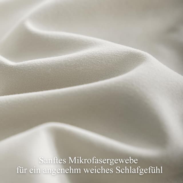 Detalle 1 de RUIKASI Bettwäsche 155x220 Beige Weiß