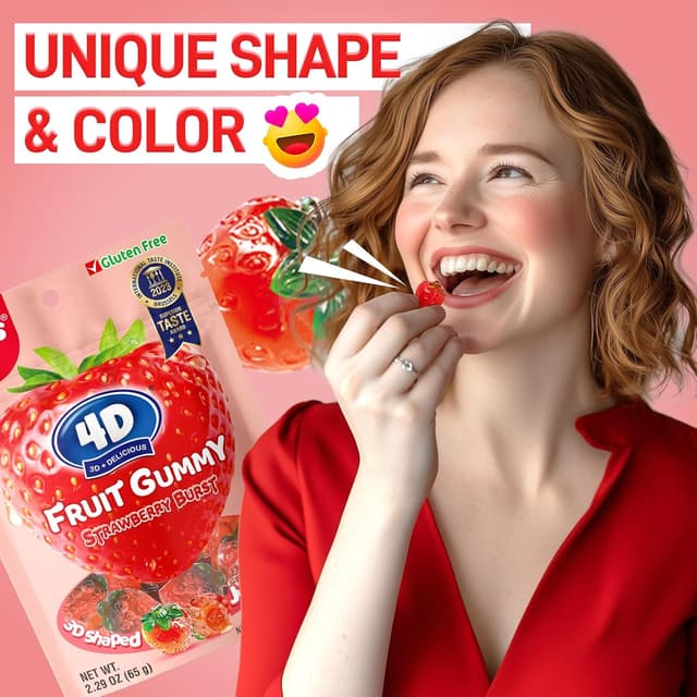 Thumbnail 6 de AMOS 4D Fruchtgummis Mix 3×65 g