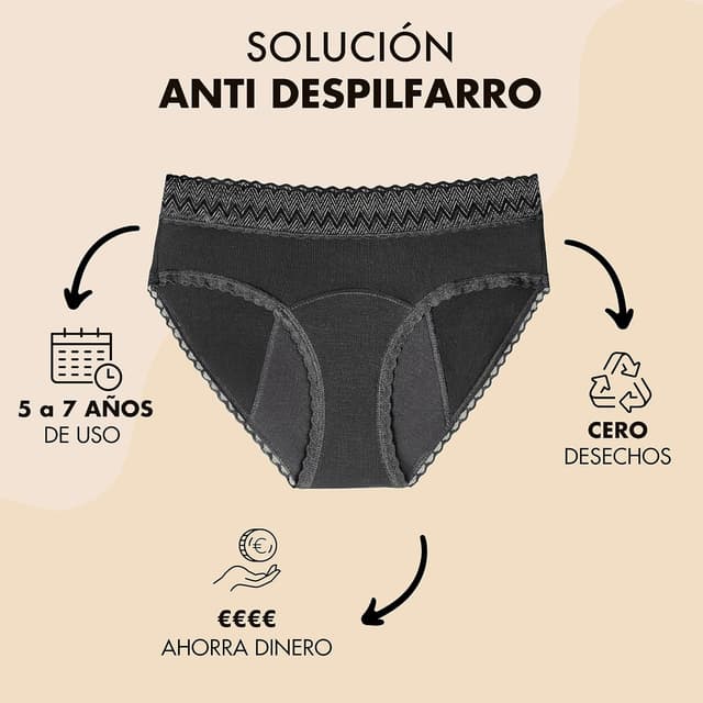 Thumbnail 4 de Bragas Menstruales Negras 12 horas