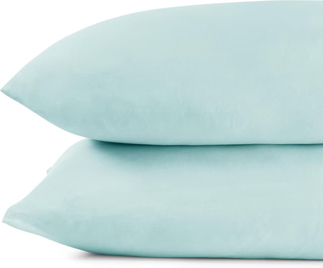 Thumbnail 3 de DecoKing Taies d'oreiller 50 x 60 cm jersey 100% coton bleu clair