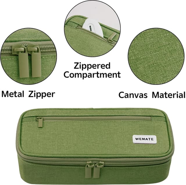 Detalle de WEMATE large pencil case 9 x 4.3 x 2.4in