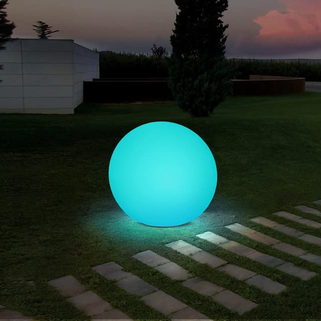 Detalle de Jonwall lampes solaires d’extérieur RGBW, boule de lumière solaire 30 cm étanche IP67 (1800 mAh)