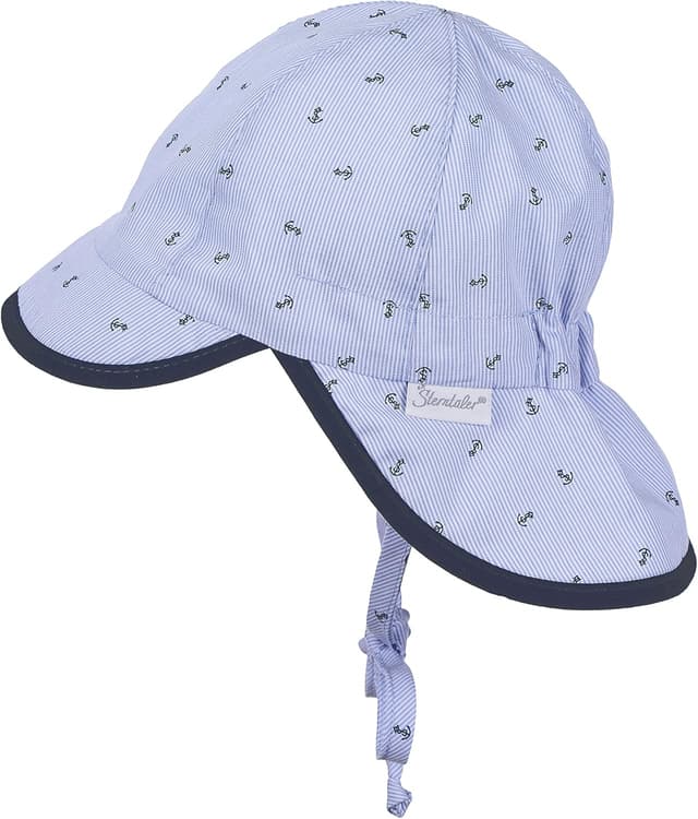 Detalle 2 de Sterntaler Schirmmütze für Jungen (ab 9 Monaten) mit Bindebändern, Nackenschutz und Anker-Motiv