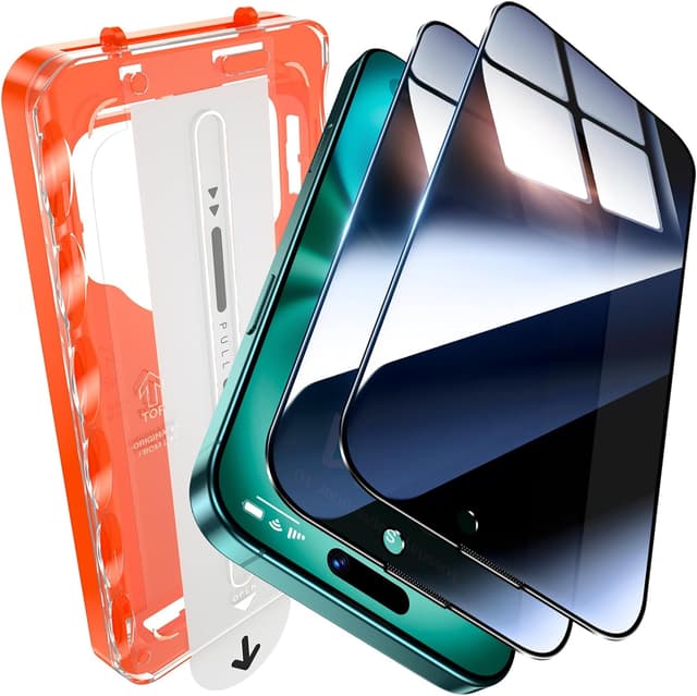 Detalle de UniqueMe Privacy Screen Protector 2-pack for iPhone 15 Plus