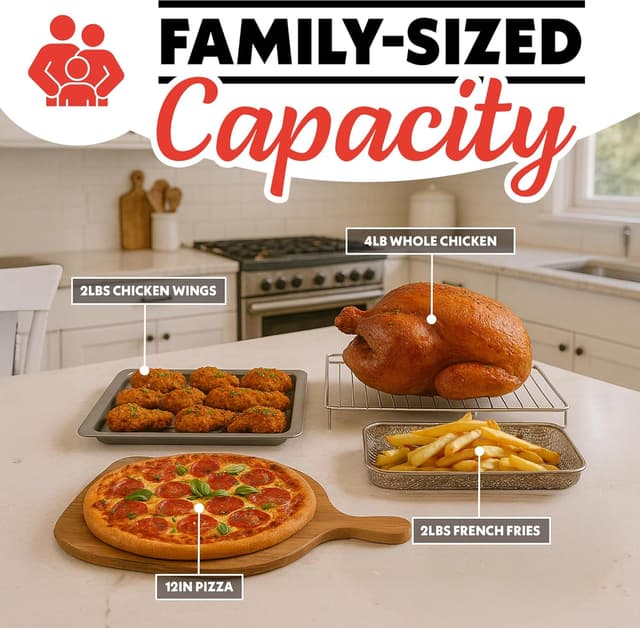 Thumbnail 5 de Gourmia FryFroce 360° 25-Quart Air Fryer